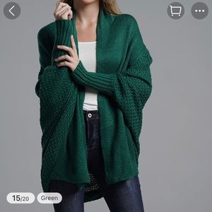 Green Cardigan Medium